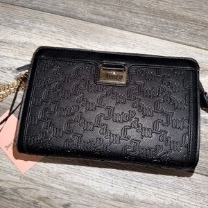 Juicy Couture Black Embossed Crossbody Bag brand new still has the tags